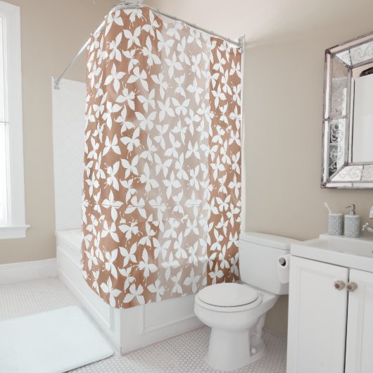 Rideaux De Douche Motif papillon de la teigne (En situation)
