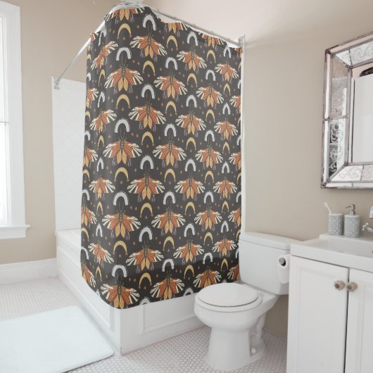 Rideaux De Douche Motif papillon de la teigne (En situation)