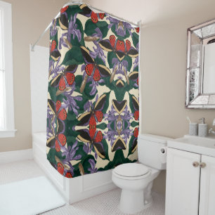 Rideaux De Douche Motif Papillon De Nuit