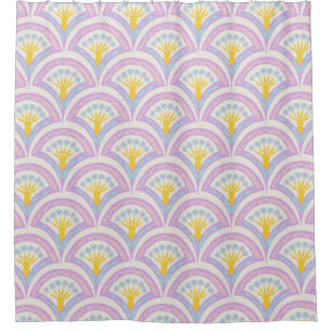Rideaux De Douche Motif Pastel en Coquille