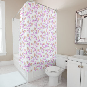 Rideaux De Douche Motif Pastel Purple Dragon