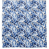 Rideaux De Douche Motif peint à la main d'encre d'aquarelle (Devant)