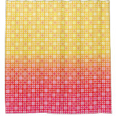Rideaux De Douche Motif plaid dégradé jaune rouge (Devant)