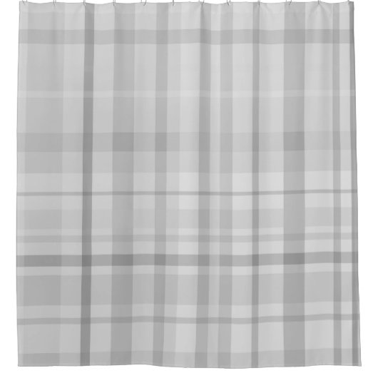 Rideaux De Douche Motif Plaid gris clair Design minimal chic (Devant)