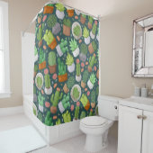 Rideaux De Douche motif plante (En situation)