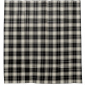 Rideaux De Douche Motif plat rustique noir et blanc cassé (Devant)