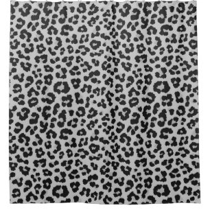 Rideaux De Douche Motif Poster de animal de Grey Grey Ash Leopard Ch