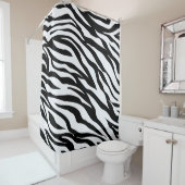 Rideaux De Douche Motif Poster de animal noir et blanc Zebra (En situation)