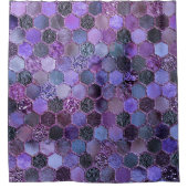 Rideaux De Douche Motif pourpre de luxe de nid d'abeilles de parties (Devant)