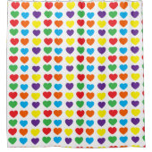 Rideaux De Douche Motif Rainbow Hearts (Devant)