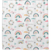 Rideaux De Douche Motif Rainbows & Hearts (Devant)