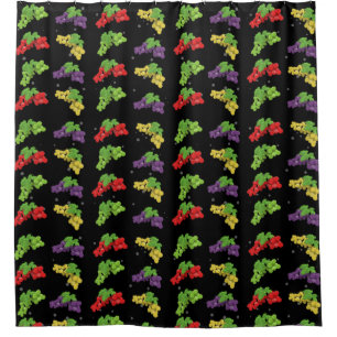 Rideaux De Douche Motif Raisins Colorés