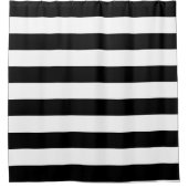 Rideaux De Douche Motif rayé noir et blanc (Devant)