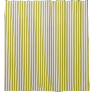 Rideaux De Douche Motif rayé simple chartreuse et crème