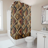 Rideaux De Douche Motif rayure rustique sud-ouest (1) (En situation)
