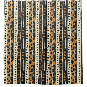 Rideaux De Douche Motif rayure rustique sud-ouest (3)