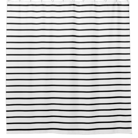 Rideaux De Douche Motif rayures blanches et noires (Devant)