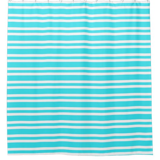 Rideaux De Douche Motif Rayures Bleu Blanc (Devant)