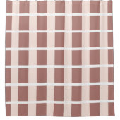 Rideaux De Douche Motif Rayures Rose Brun (Devant)