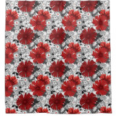 Rideaux De Douche Motif Red Gerbera Daisies (Devant)