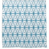 Rideaux De Douche Motif rétro atomique bleu (Devant)