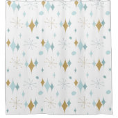 Rideaux De Douche Motif rétro atomique Starburst milieu du siècle (Devant)