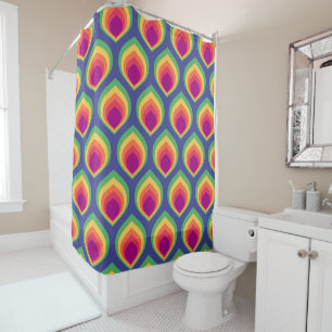 Rideaux De Douche Motif Retro Mod
