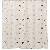 Rideaux De Douche Motif Retro Squiggle (Devant)