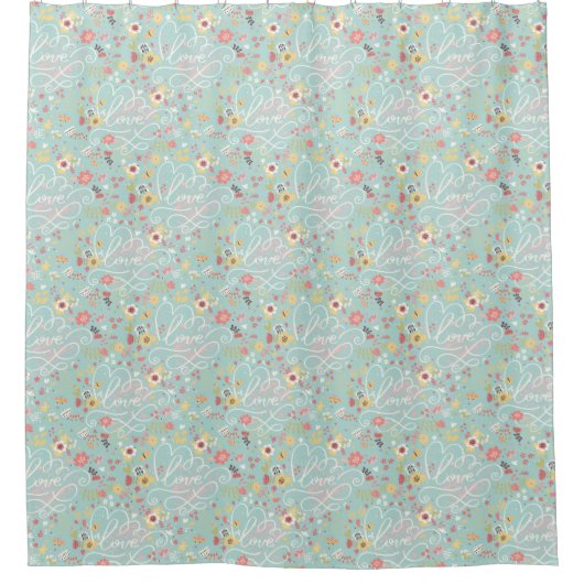 Rideaux De Douche Motif romantique lumineux moderne (Devant)