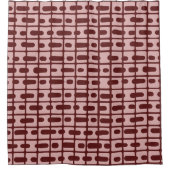 Rideaux De Douche Motif rose bordeaux Abstrait simple (Devant)