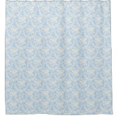 Rideaux De Douche Motif Rose de pays bleu clair (Devant)