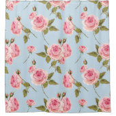 Rideaux De Douche Motif rose et Pois (Devant)