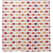 Rideaux De Douche Motif rouge de singes (Devant)