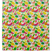 Rideaux De Douche Motif rouge et jaune de fruit tropical (Devant)
