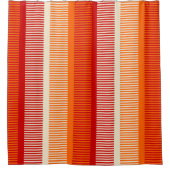 Rideaux De Douche Motif rouge orange jaune rayé (Devant)