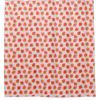 Motif rouge-rose d'été de fruit de fraise joli
