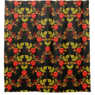 Rideaux De Douche Motif russe traditionnel sans soudure avec baies