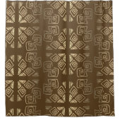 Rideaux De Douche Motif rustique Brown Gold (Devant)