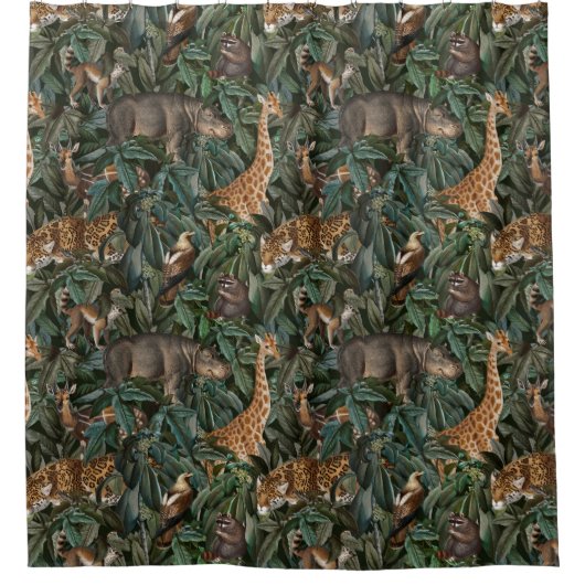 Rideaux De Douche Motif Safari (Devant)