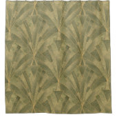 Rideaux De Douche Motif Sage Green et Gold Art Déco (Devant)