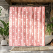 Rideaux De Douche Motif sans couture art déco rose et blanc