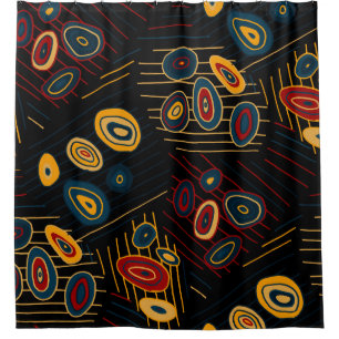 Rideaux De Douche Motif sans couture avec doodles modernes abstraits