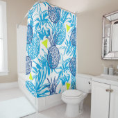 Rideaux De Douche Motif sans couture avec motif tropical (En situation)