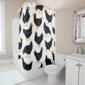 Rideaux De Douche Motif sans couture avec poulet (En situation)
