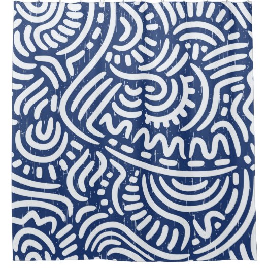 Rideaux De Douche Motif sans couture avec tribu ethnique (Devant)