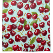 Rideaux De Douche Motif sans couture Cerise  (Devant)