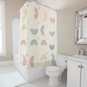 Rideaux De Douche Motif sans couture d'arche de Boho Rainbow (En situation)