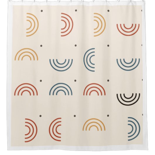 Rideaux De Douche Motif sans couture d'arche de Boho Rainbow (Devant)