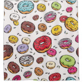 Rideaux De Douche Motif sans couture de Donuts (Devant)