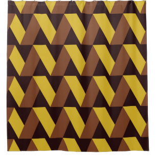 Rideaux De Douche Motif sans couture de la ligne Zig-Zag de luxe